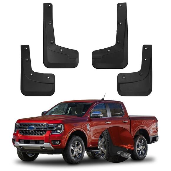 Mud Flaps Splash Guards Compatible with Ford Ranger 2024 2025 No Drill - Picture 1 of 3